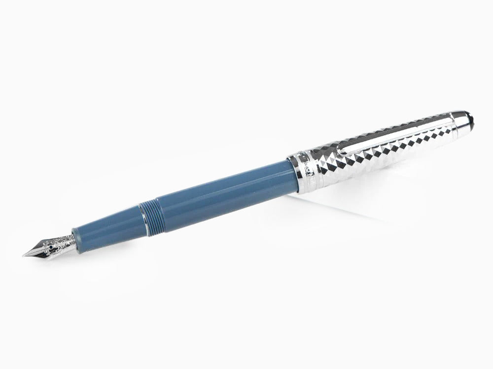 Montblanc Meisterstück Glacier Doué Füllfederhalter, Blau, 129403