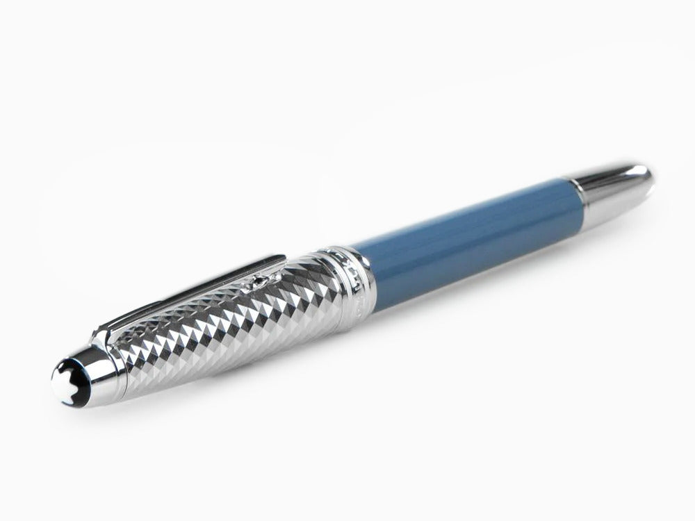 Montblanc Meisterstück Glacier Doué Füllfederhalter, Blau, 129403