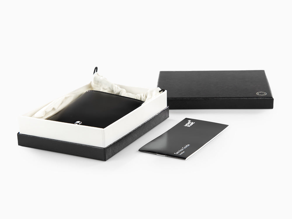 Montblanc Meisterstück Compact Brieftasche, Schwarz, Leder, 6 Karten, 129677