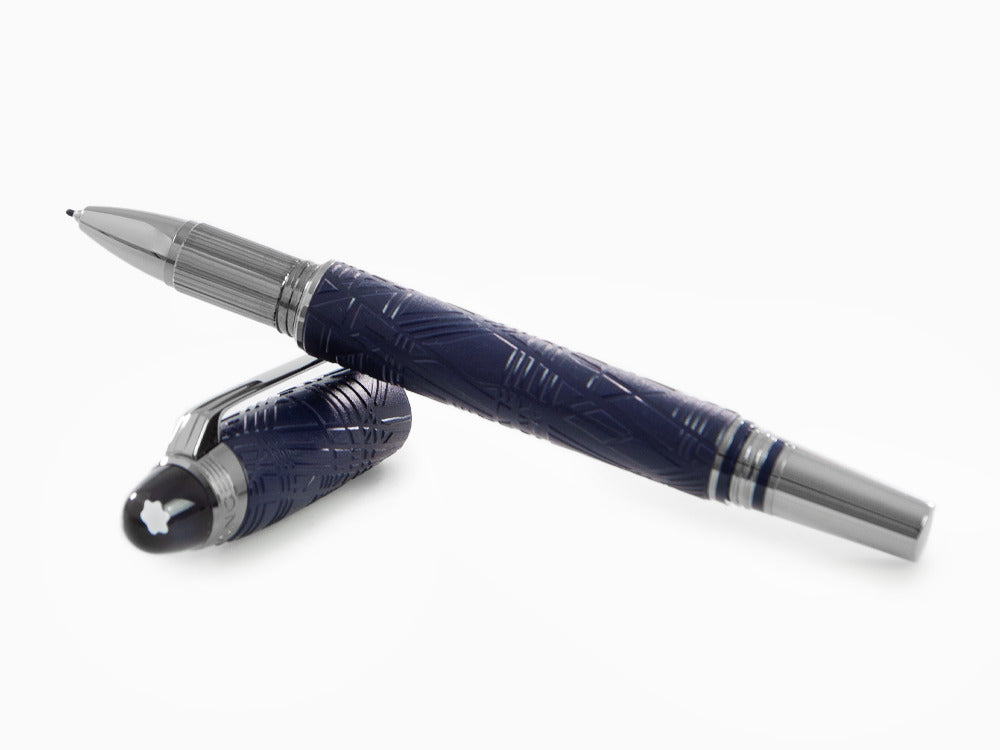 Montblanc StarWalker SpaceBlue Resin Fineliner, Blau, Ruthenium Akzenten, 130212