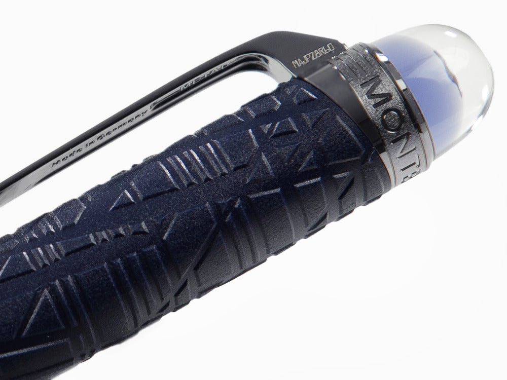 Montblanc StarWalker SpaceBlue Resin Kugelschreiber, Ruthenium Akzenten, 130213