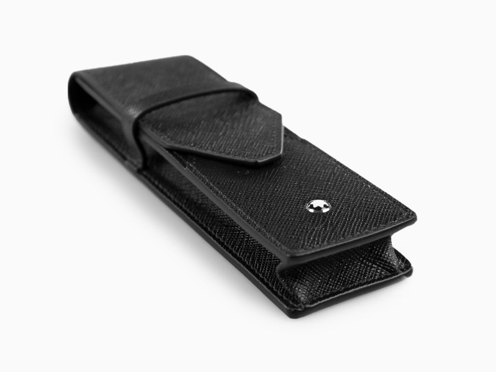 Montblanc Sartorial Etui, 2 Schreibgeräte, Leder, Klappe, Schwarz, 130751