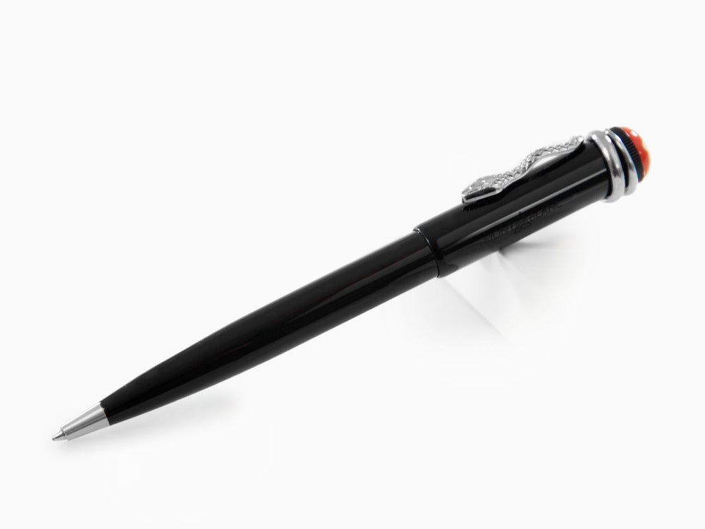 Montblanc Heritage Rouge & Noir Kugelschreiber, Platinierte Beschläge, 132110