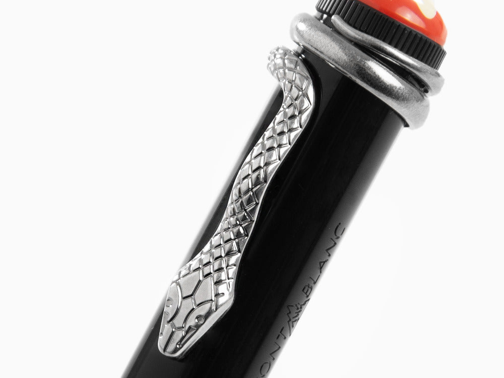 Montblanc Heritage Rouge & Noir Kugelschreiber, Platinierte Beschläge, 132110