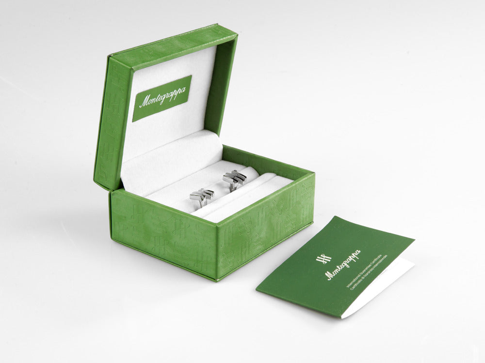 Montegrappa Ambigram Manschettenknöpfe, Edelstahl, IDA2CLS0