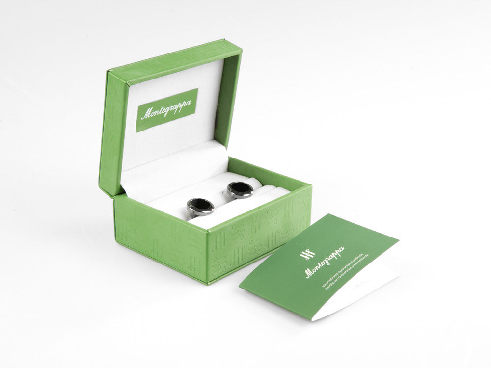 Montegrappa Classico Manschettenknöpfe, Edelstahl, IP Gun Metal, IDCCCLLB