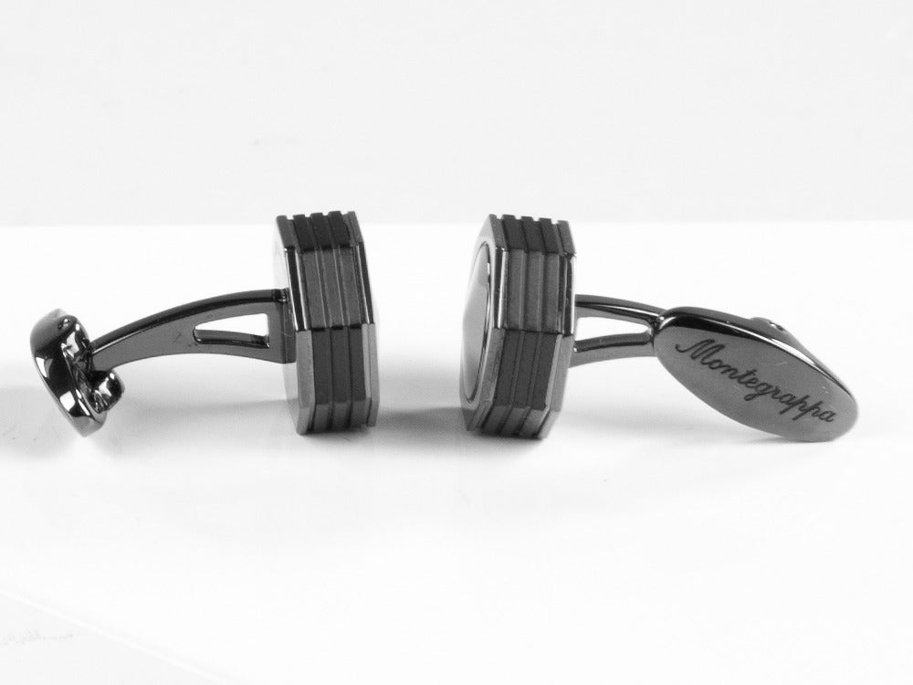 Montegrappa Nero Uno Manschettenknöpfe, Gun metal PVD, Metall, IDNLCLI1
