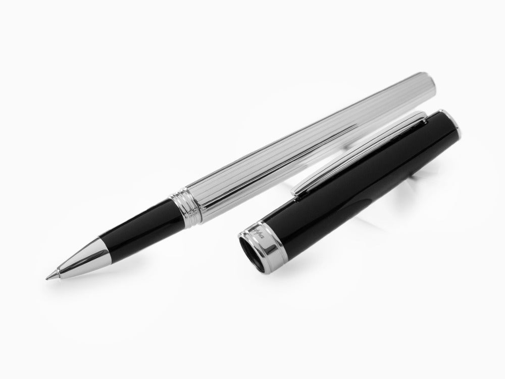 Montegrappa Armonia Duetto Roller, Stahl, Schwarz, ISA1MRAC