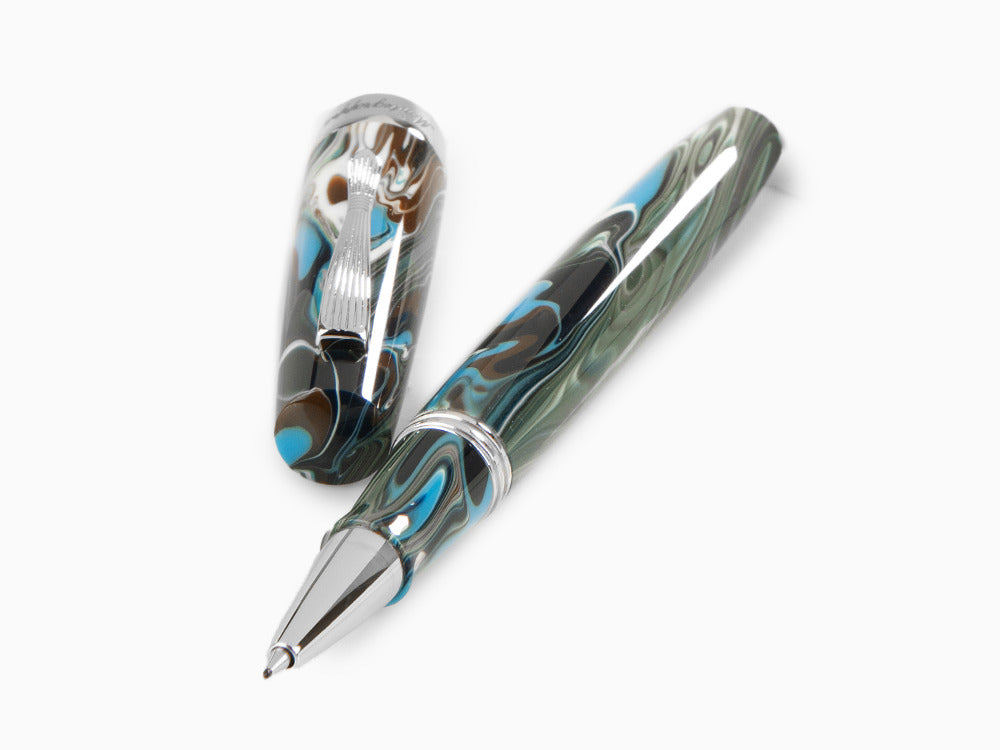 Montegrappa Elmo 02 Sorapis Roller, Edelharz, Edelstahl, ISE2RRAB