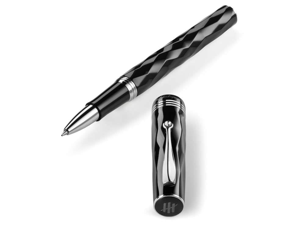 Montegrappa Brenta Roller, Edelharz, Edelstahl, Schwarz, ISRBTRIC