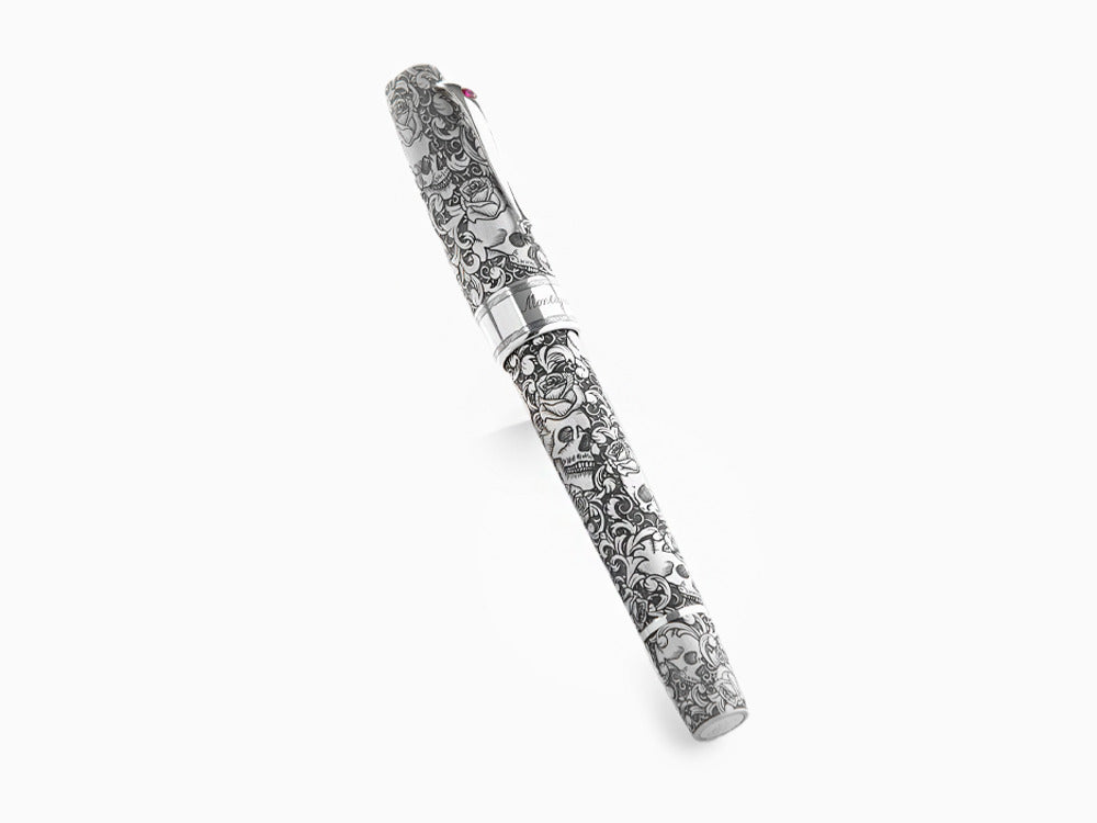 Montegrappa Skulls & Roses Füllfederhalter, Limitierte Edition, ISSKN-SE