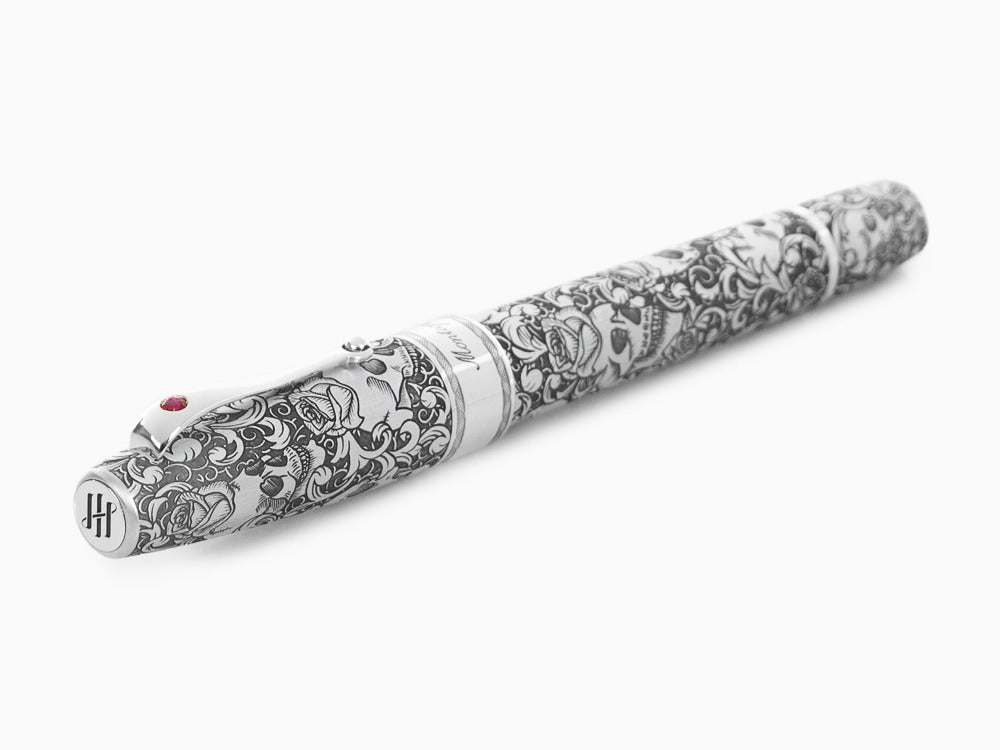 Montegrappa Skulls & Roses Füllfederhalter, Limitierte Edition, ISSKN-SE
