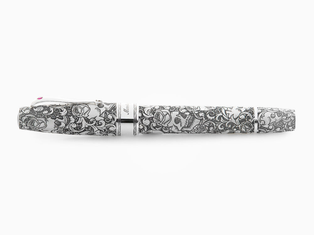Montegrappa Skulls & Roses Füllfederhalter, Limitierte Edition, ISSKN-SE