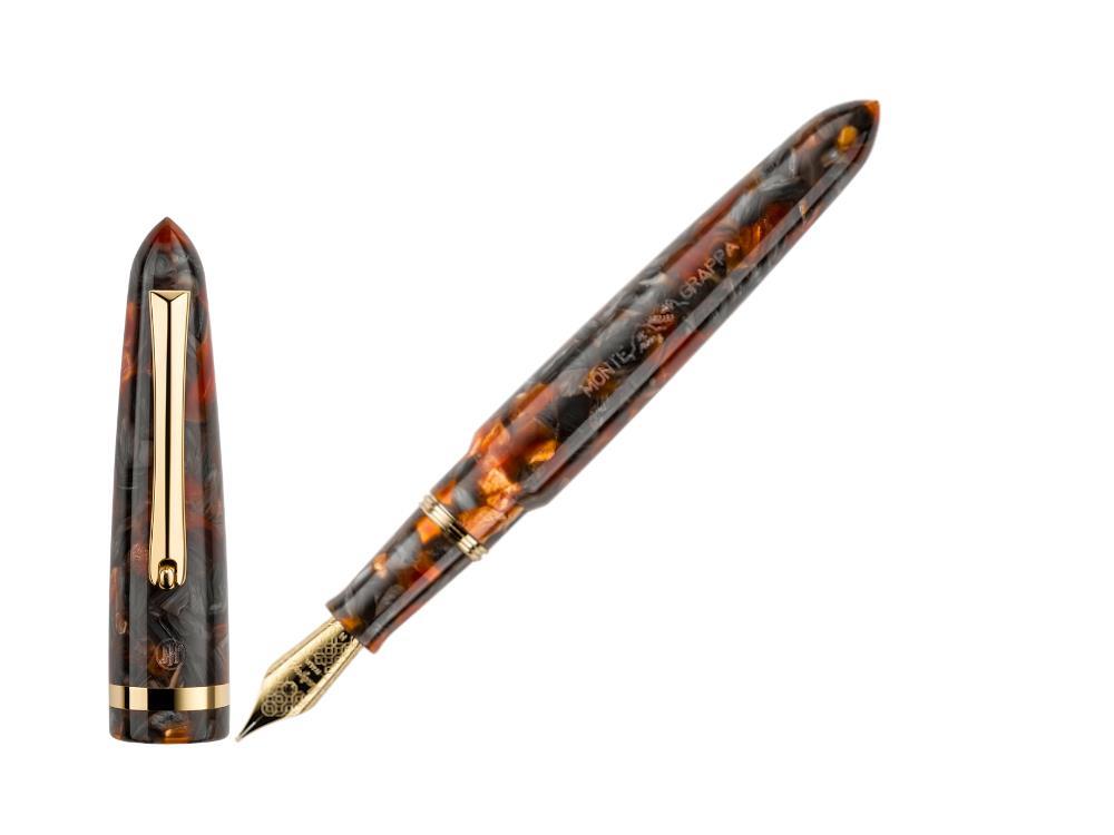 Montegrappa Venetia Plume Agate Füllfederhalter, Edelstahl, ISVEN_AJ