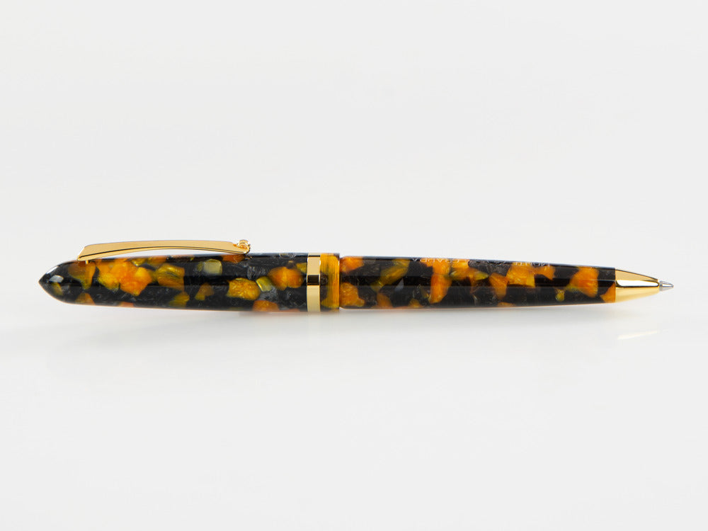 Montegrappa Venetia Havana Amber Kugelschreiber, Bernstein, Vergoldet, ISVENBAO