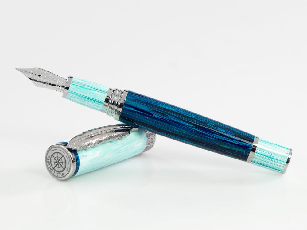 Montegrappa Wild Arctic Füllfeder, Blau, Limitierte Edition, ISWDR-AA