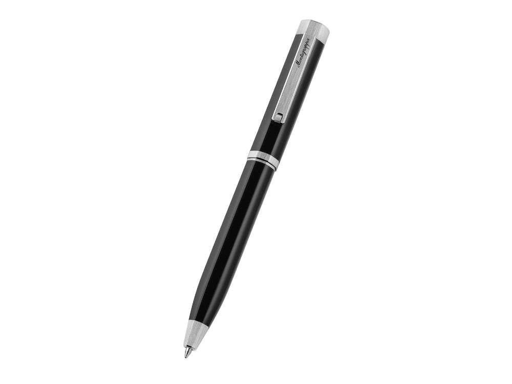 Montegrappa Otto Kugelschreiber, Schwarz, Palladium Akzenten, ISZ8IBIP