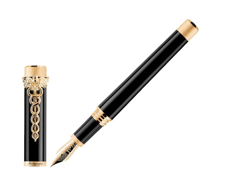 Montegrappa Zero Caduceus Yellow Gold Füllfederhalter, 14k ISZEC-4Y