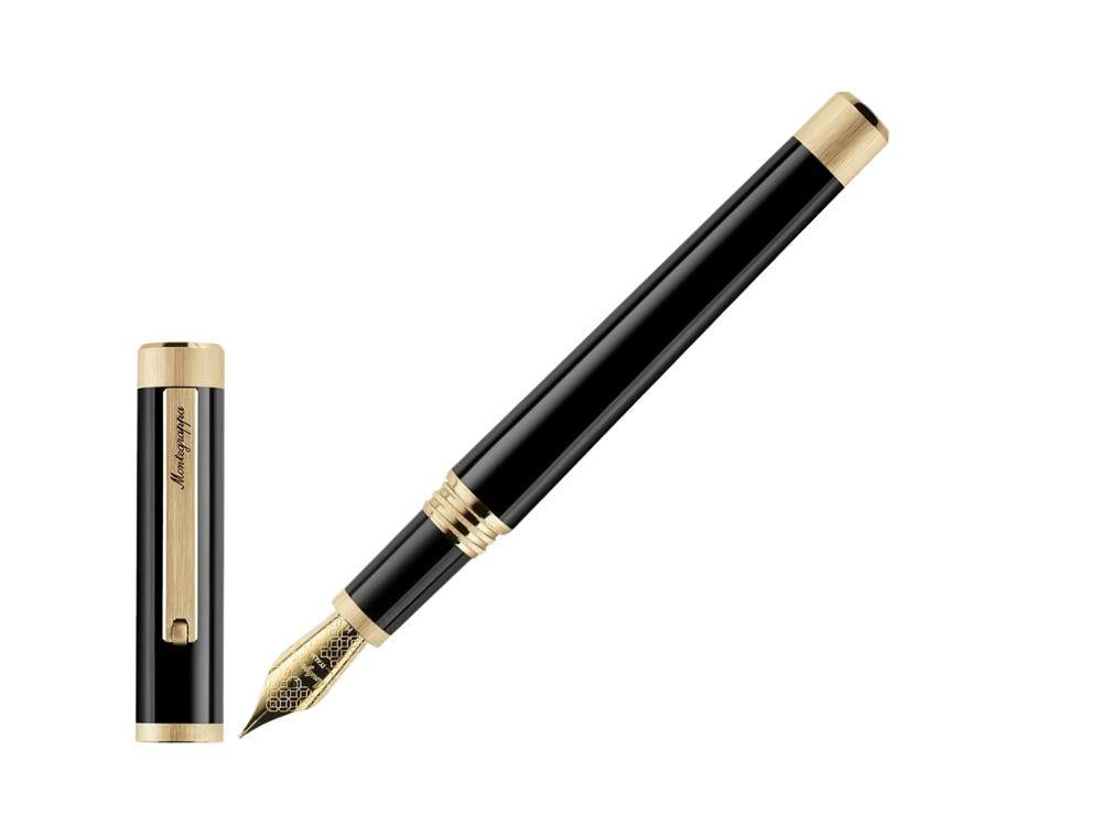 Montegrappa Zero Zodiac Caduceus Yellow Gold Füllfederhalter Stahlfeder