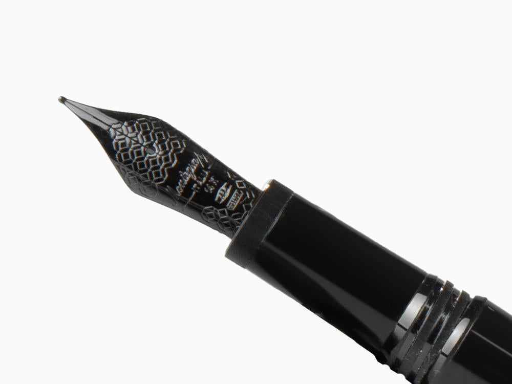 Montegrappa Zero Füllfeder, Schwarz, Ruthenium Ultra Black, ISZEI-4C