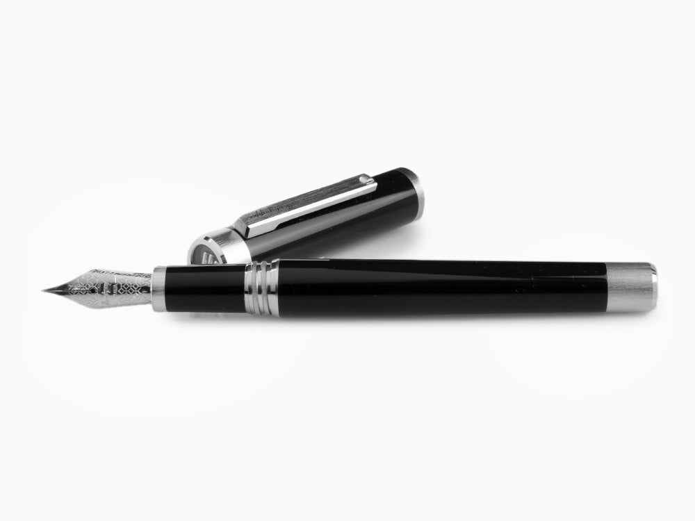 Montegrappa Zero Füllfederhalter, Edelharz, Palladium IP, ISZEI-IP