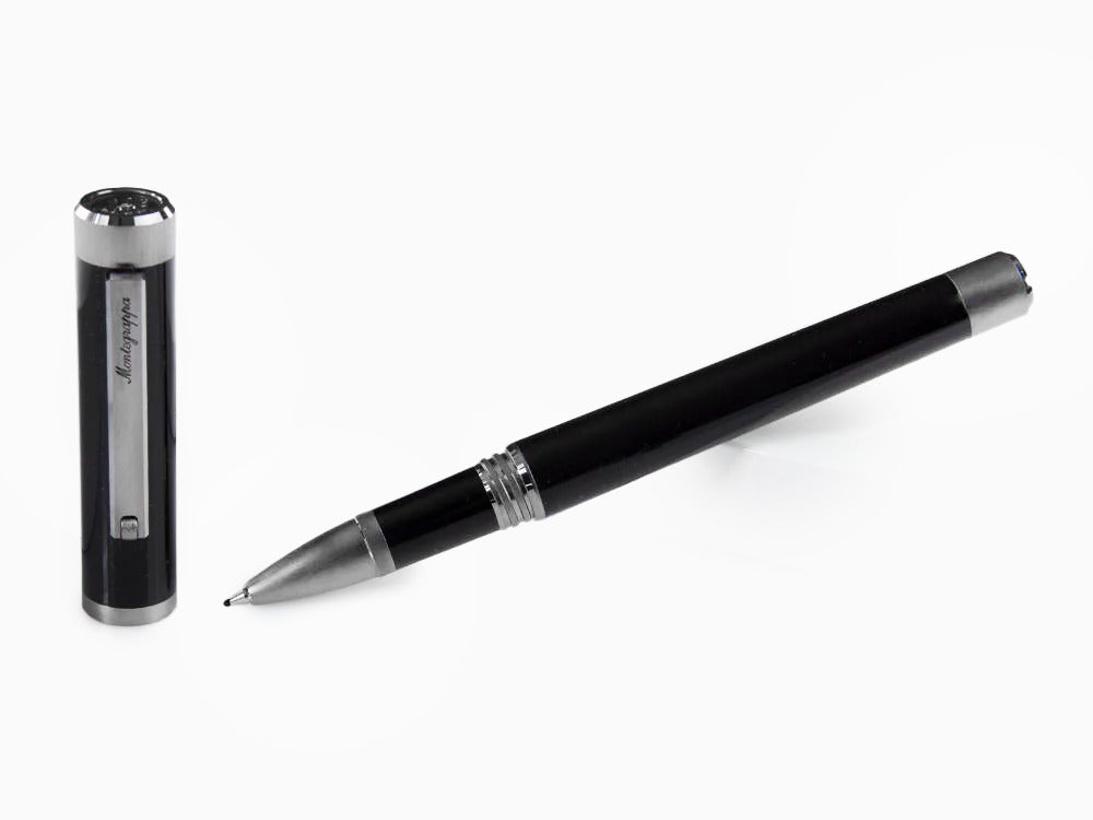 Montegrappa Zero Roller, Schwarzes Edelharz, Ultra Black, ISZEIRIC