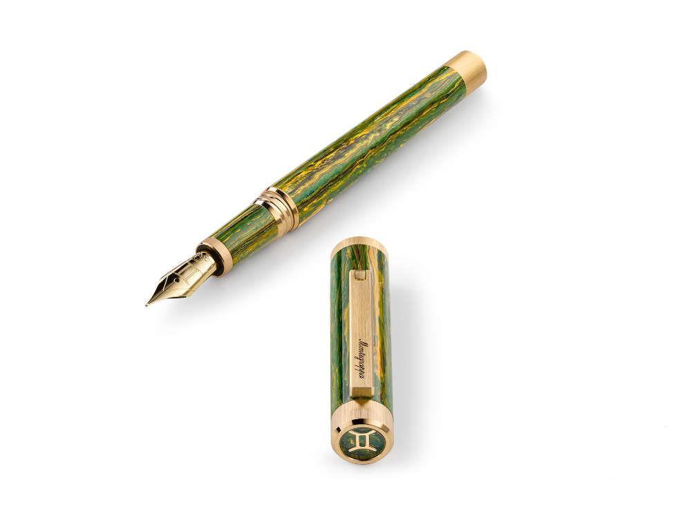 Montegrappa Zero Zodiac Gemini Füllfederhalter, 14K, LE, ISZEZ-4Y-G7