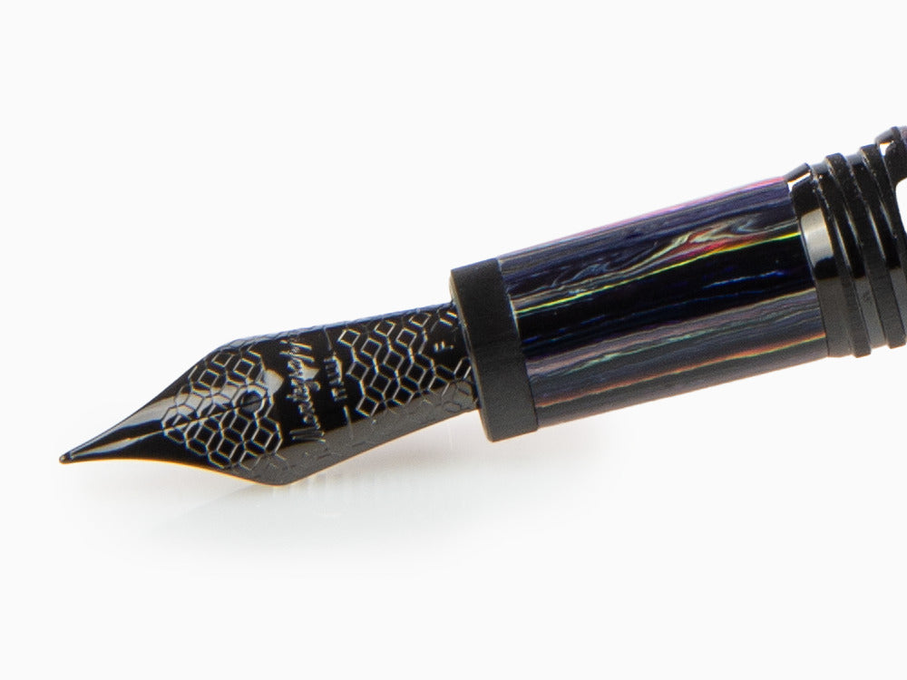 Montegrappa Zero Zodiac Aquarius Füllfederhalter, Stahl, ISZEZ-IC-V1