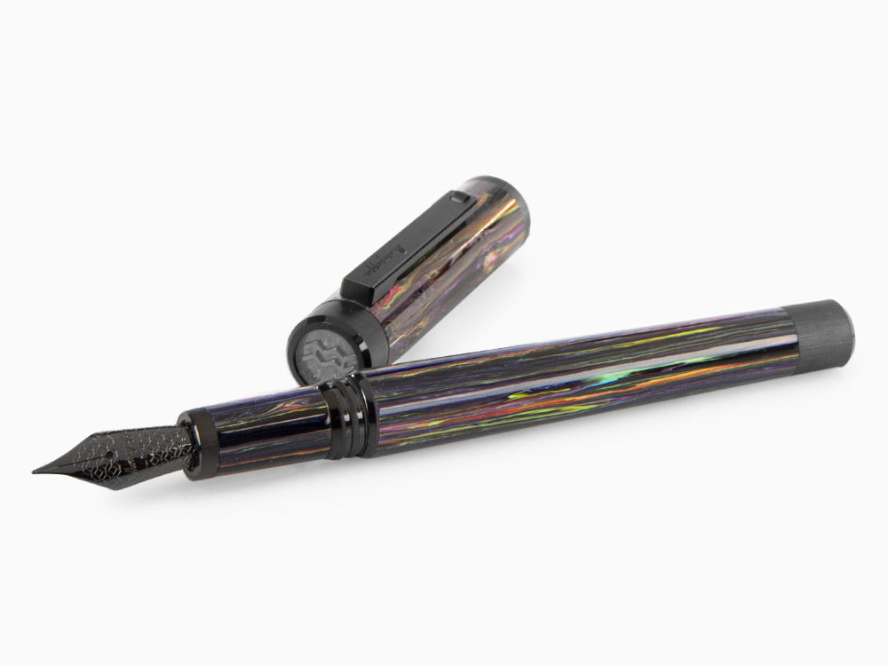 Montegrappa Zero Zodiac Aquarius Füllfederhalter, Stahl, ISZEZ-IC-V1