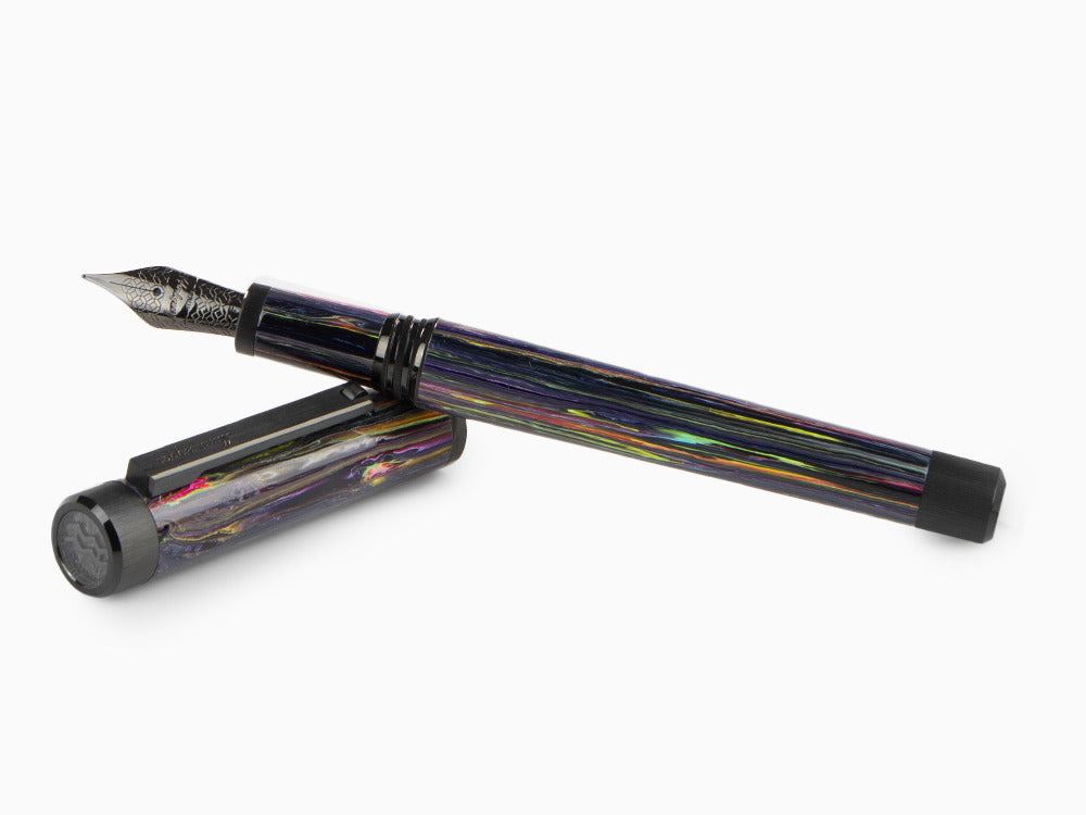 Montegrappa Zero Zodiac Aquarius Füllfederhalter, Stahl, ISZEZ-IC-V1