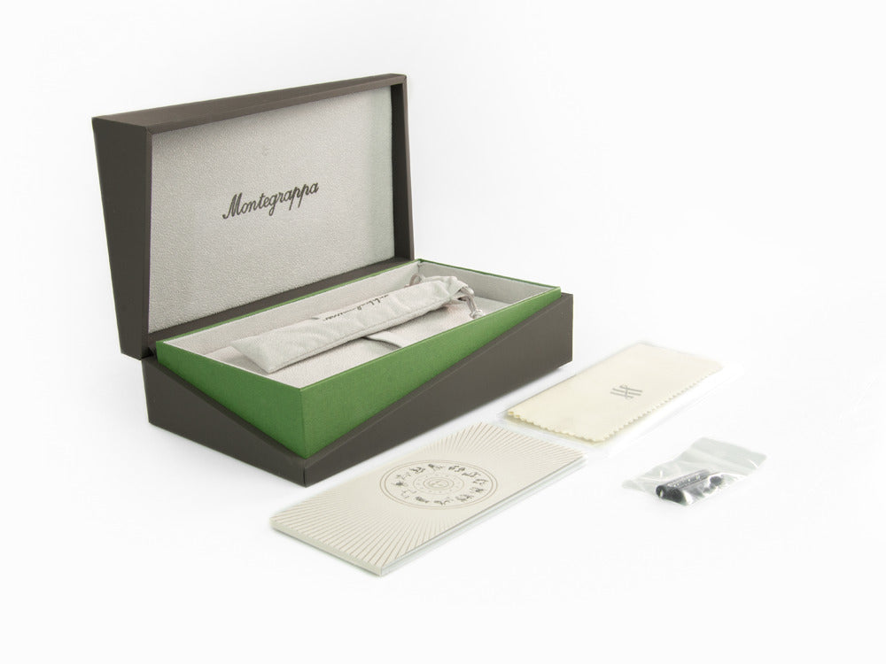 Montegrappa Zero Zodiac Aquarius Füllfederhalter, Stahl, ISZEZ-IC-V1