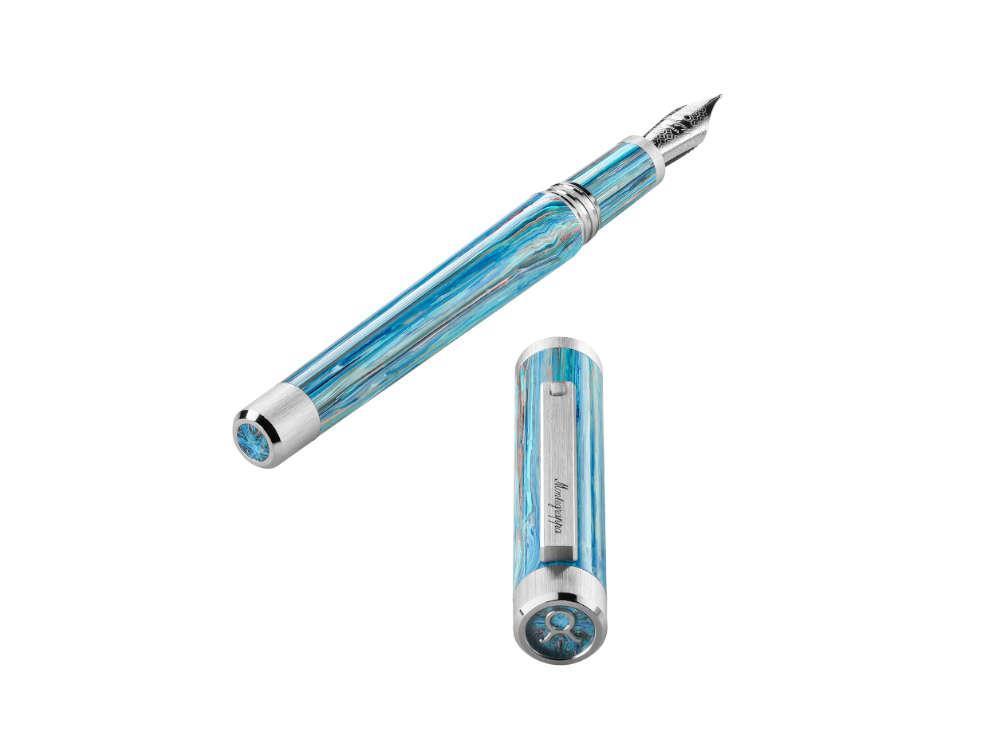 Montegrappa Zero Zodiac Taurus Füllfederhalter, Blau, ISZEZ-IP-A1