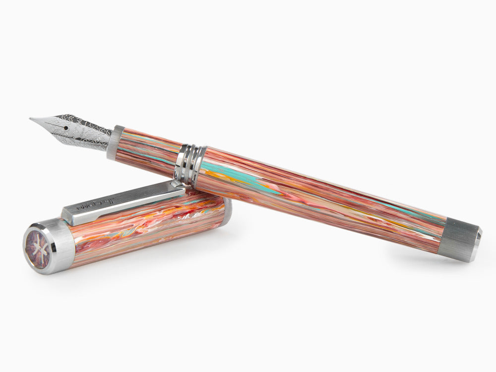 Montegrappa Zero Zodiac Pisces Füllfederhalter, Edelstahl, ISZEZ-IP-S2