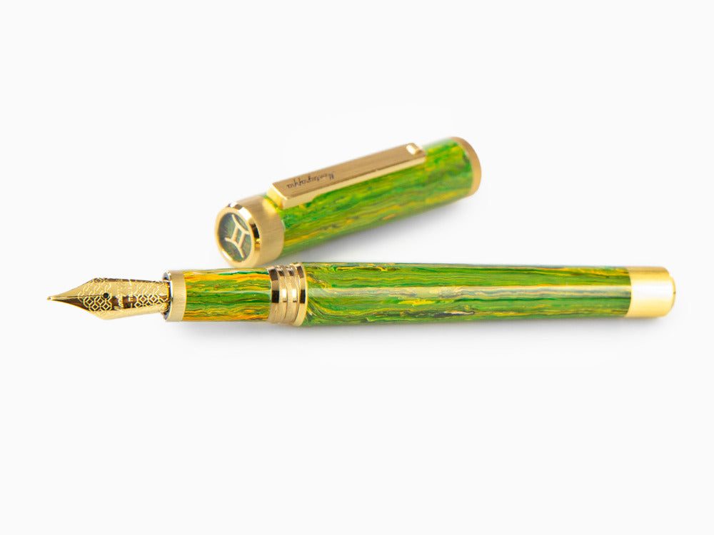 Montegrappa Zero Zodiac Gemini Füllfederhalter, Edelstahl, ISZEZ-IY-G7