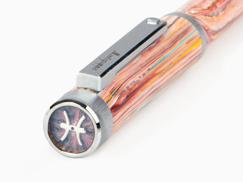 Montegrappa Zero Zodiac Pisces Kugelschreiber, Rose, Edelstahl, ISZEZBIP-S2