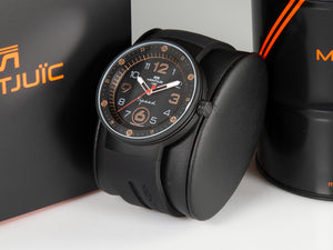 Montjuic Elegance Quartz Uhr, Edelstahl 316L , Schwarz, 43 mm, MJ1.0507.B