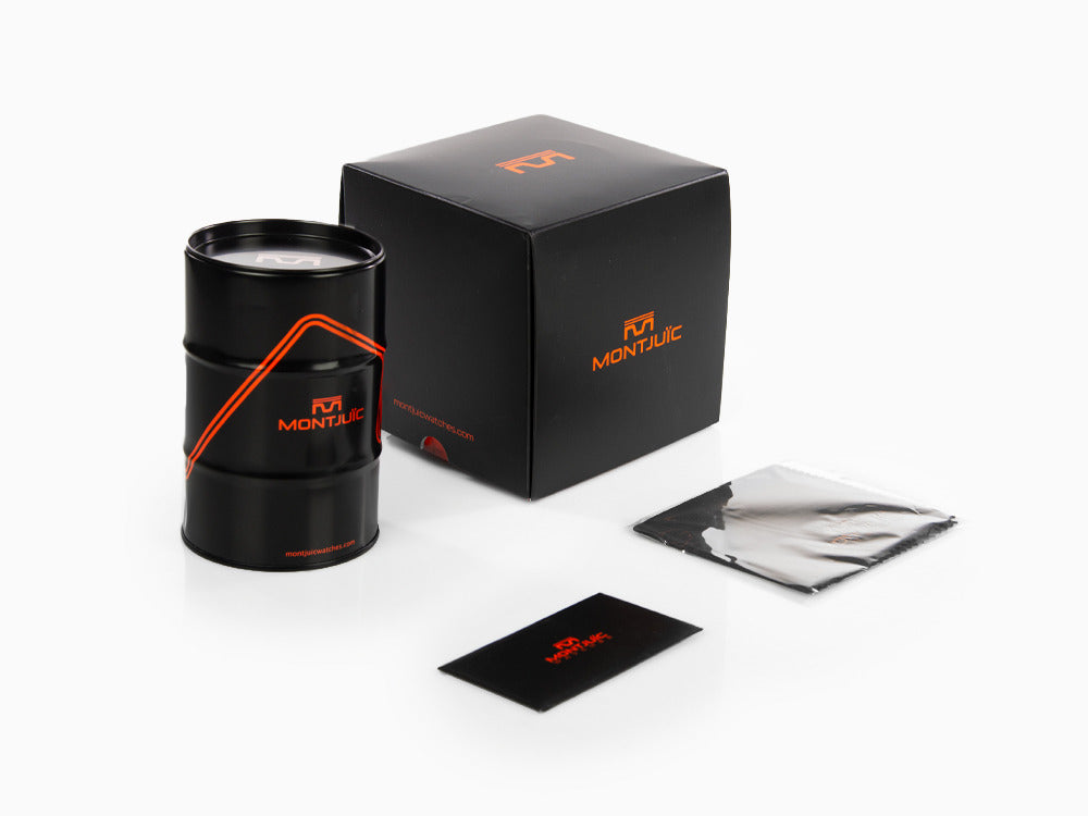 Montjuic Sport Quartz Uhr, Edelstahl 316L , Schwarz, 43 mm, MJ1.0801.S