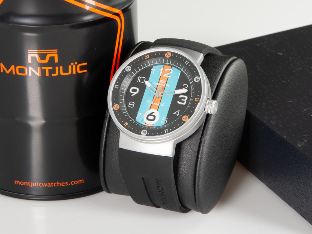 Montjuic Special Quartz Uhr, Edelstahl 316L , Schwarz, 43 mm, MJ1.1201.S