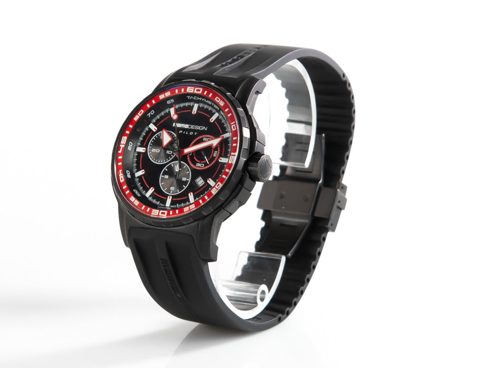 Momo Design Pilot Pro Crono Quarzo Uhr, PVD, Chronograph, 46mm., MD2164BK-41