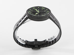 Momo Design Jet Black 3H Quartz Uhr, Edelstahl 316L, PVD, Schwarz, MD2298BK-31