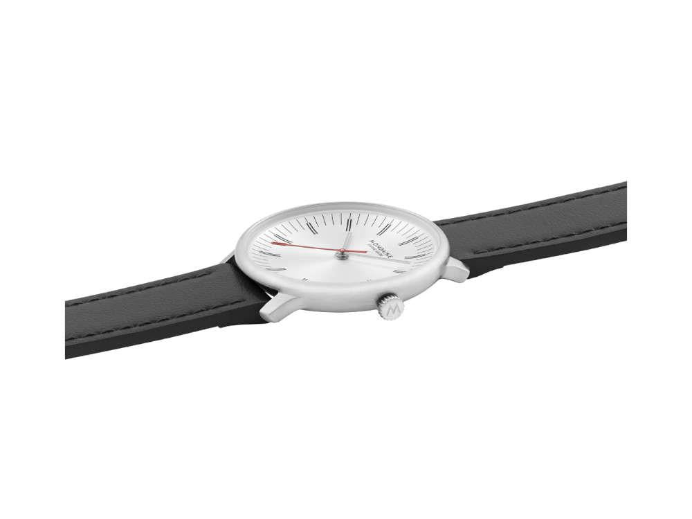 Mondaine Doppio Quartz Uhr, Weiss, 33 mm, MLE.33110.LBV