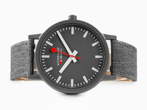 Mondaine Essence Grey Quartz Uhr, Ökologisch, Grau, 41 mm, MS1.41180.LH