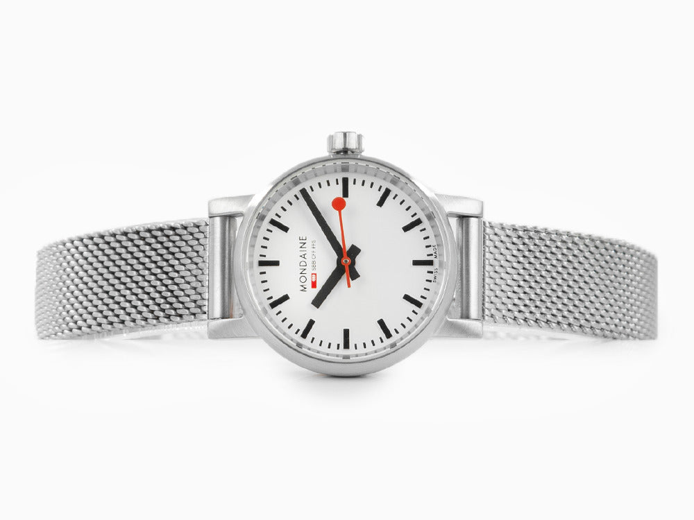 Mondaine SBB Evo2 Petite Quartz Uhr, Weiss, 26mm, MSE.26110.SM