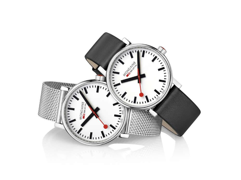 Mondaine SBB Evo2 Quartz Uhr, Weiss, 40 mm, MSE.40110.SM