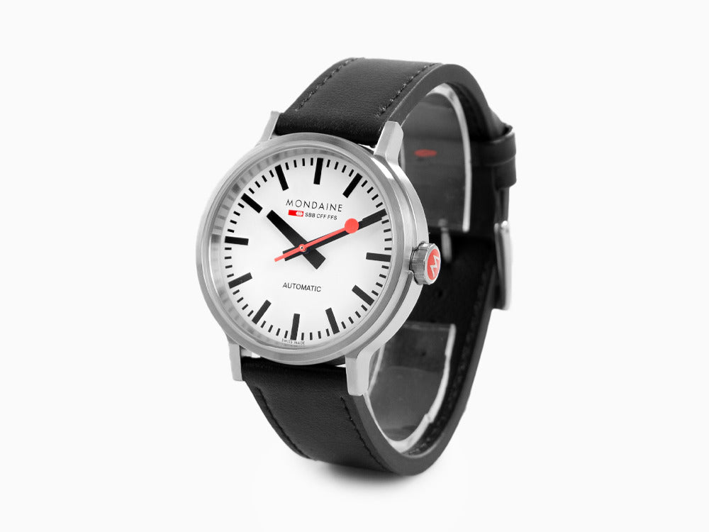 Mondaine Classic Original Automatik Uhr, Weiss, 41 mm, MST.4161B.LB