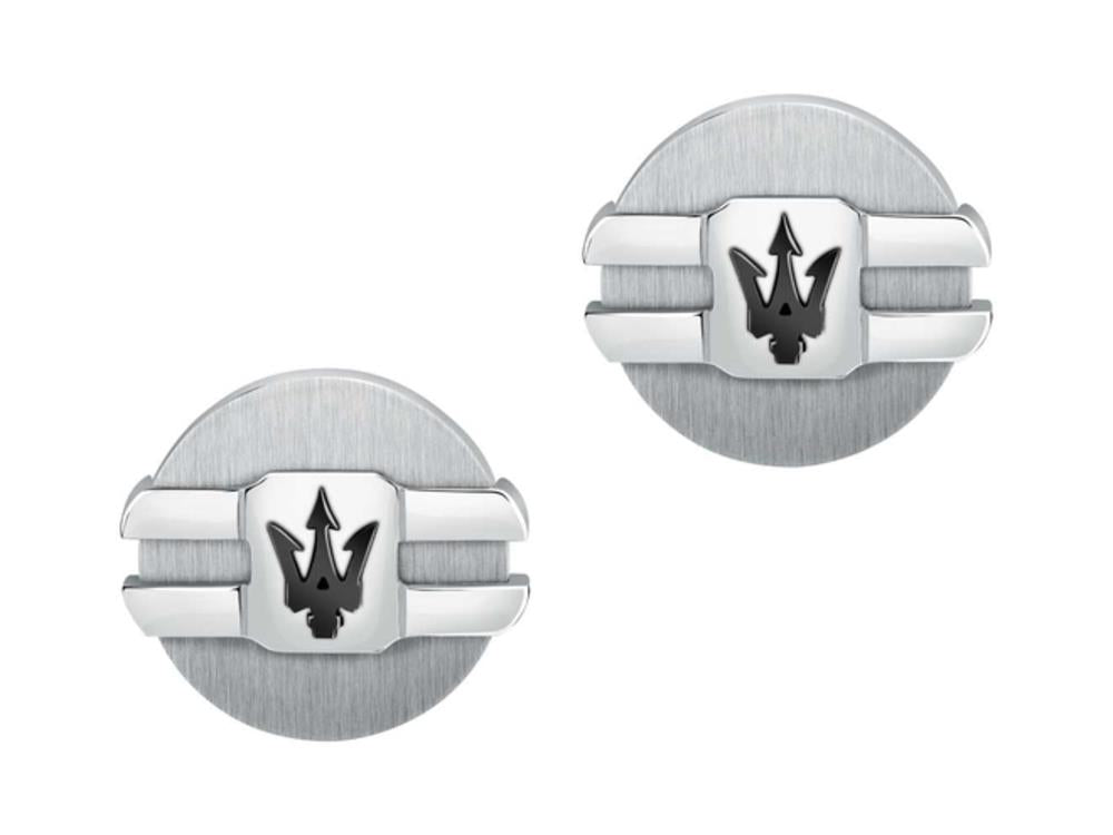Maserati Gioielli Manschettenknöpfe, Stahl, Silber, Poliert, JM223ATK21