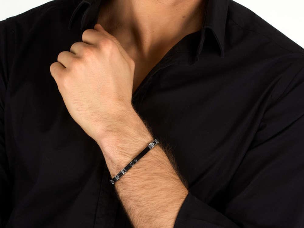Maserati Gioielli Ceramic Armband, Stahl, Schwarz, JM226ATZ79