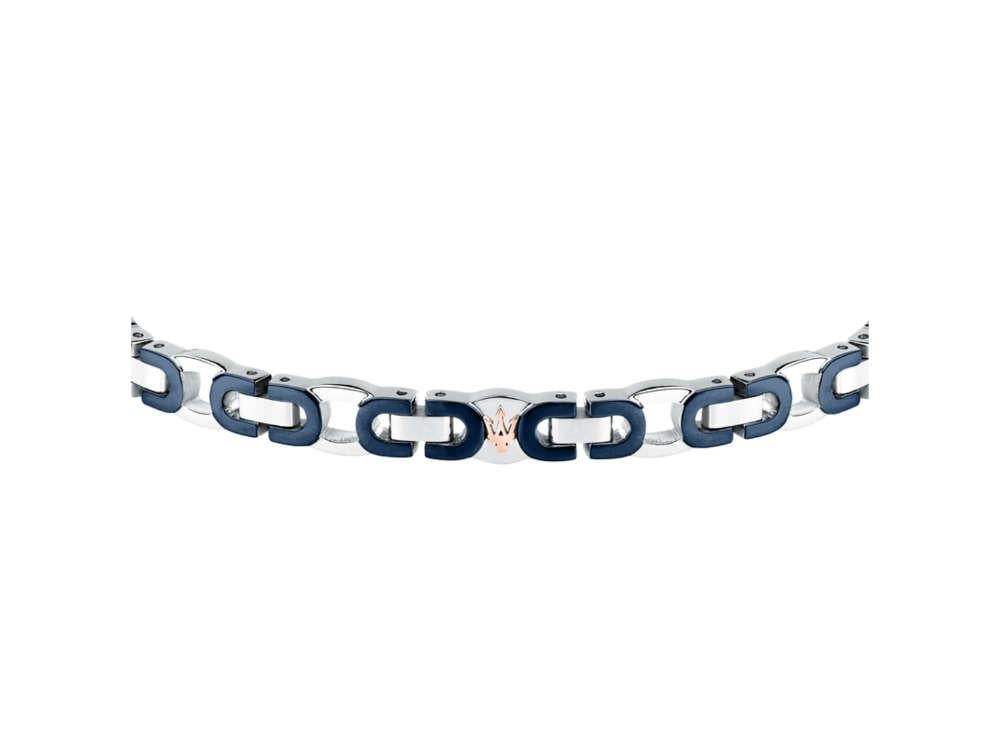 Maserati Gioielli Iconic Armband, Stahl, Blau, JM425AVD96