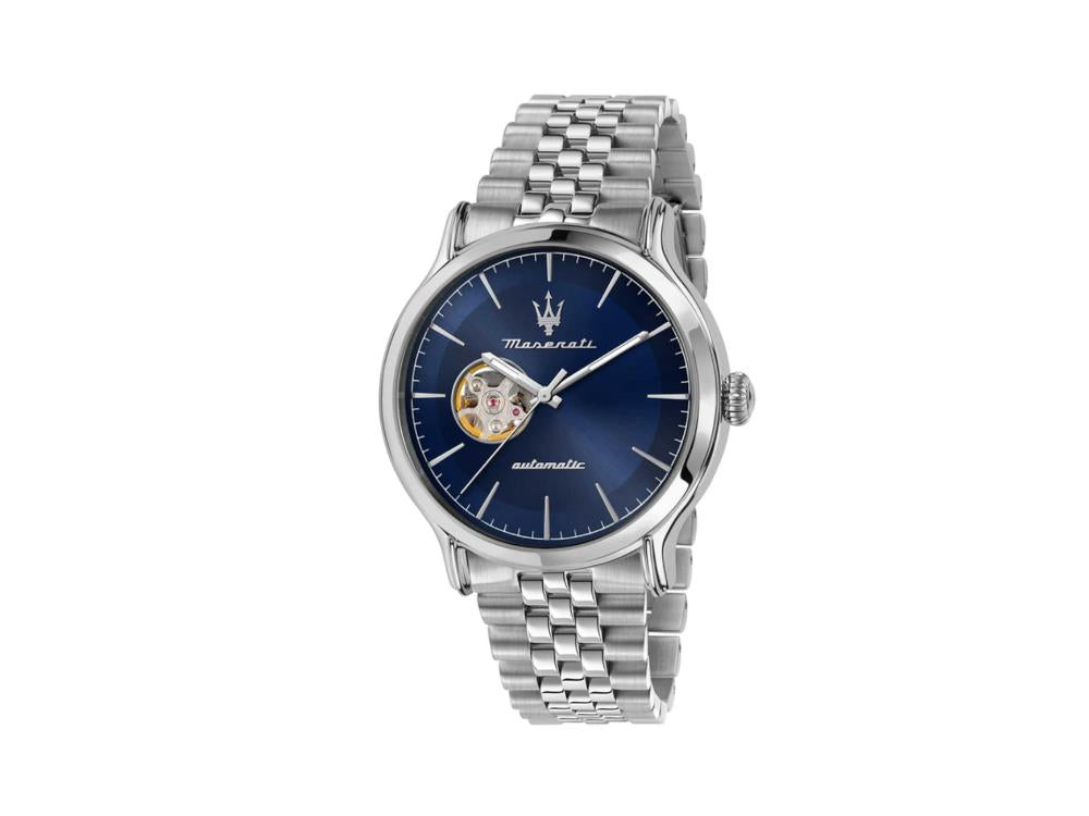 Maserati Epoca Automatik Uhr, Blau, 42 mm, Mineral Glas, R8823118009
