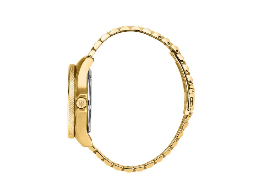 Maserati Sfida Automatik Uhr, PVD Gold, Blau, 44 mm, Spezialausgabe, R8823140017